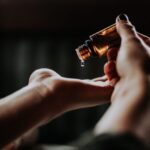 Woman using essential oils