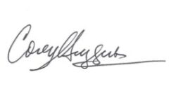 Corey Huggins signature