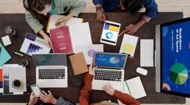 people working on digital campaigns